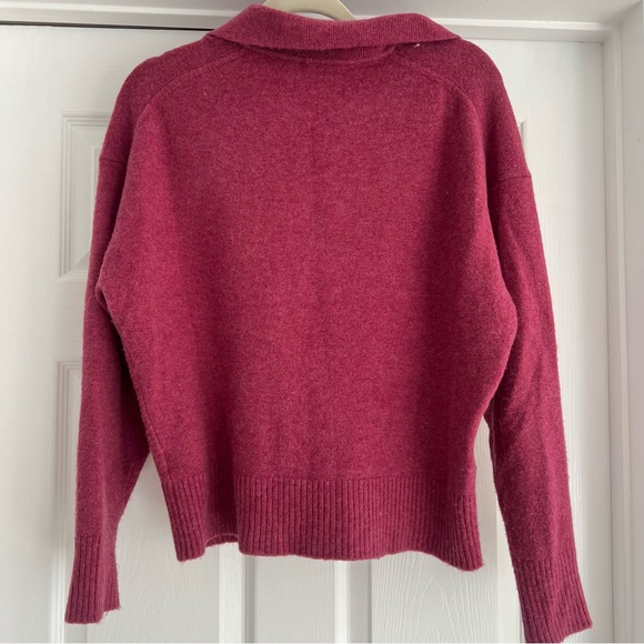 J.CREW Cranberry polo Collared V-Neck Sweater - Picture 4 of 9